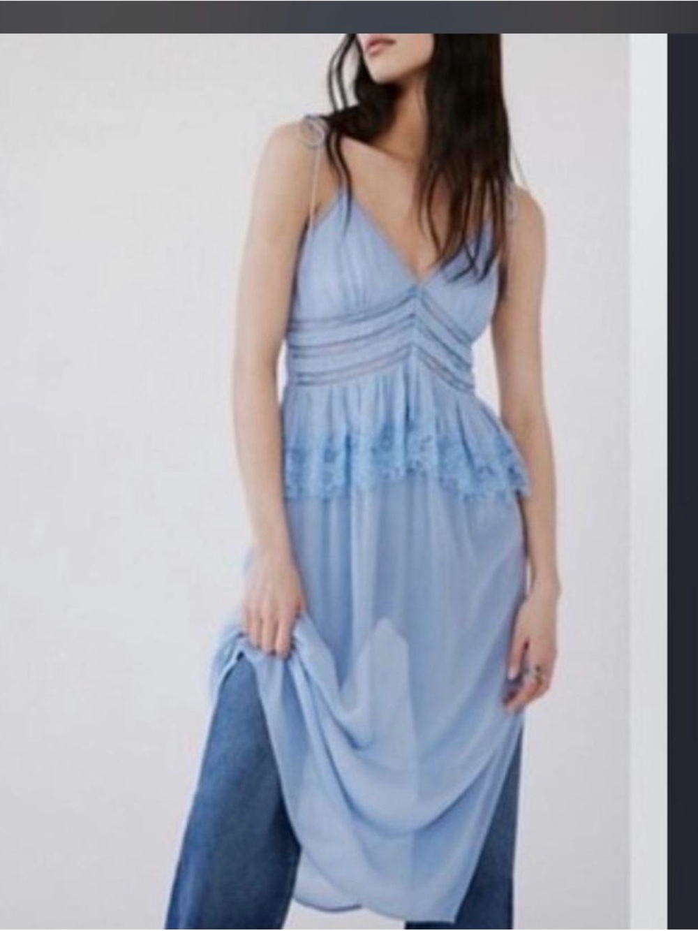 Free People Light Blue Midi Dress